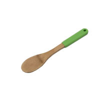 Cooking utensils wholesale kitchen wooden bamboo spatula spoon with silicone handle